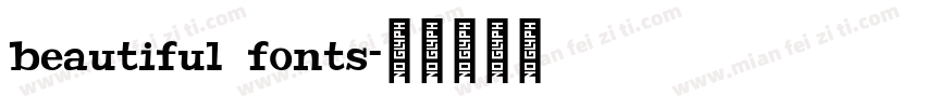 beautiful fonts字体转换